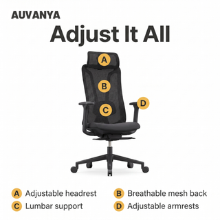 Pro Mesh Office Chair — design zones explained