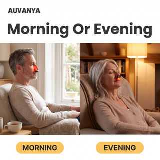 Red-Light Nasal Device — morning or evening