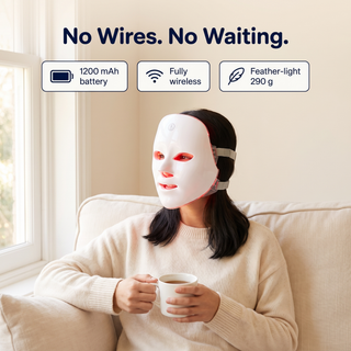 LED Face Mask — fully wireless, 1200 mAh battery, 290 g