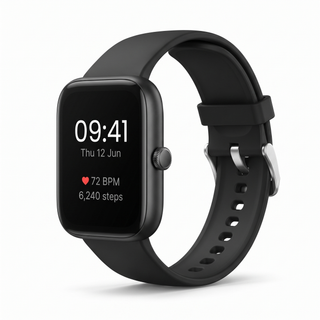 Auvanya Smart Watch — side crown and silicone strap