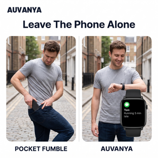 Auvanya Smart Watch — notifications on your wrist, phone stays in your pocket