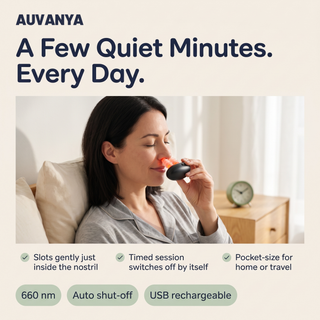 A few quiet minutes, every day — timed session, pocket-size, USB rechargeable