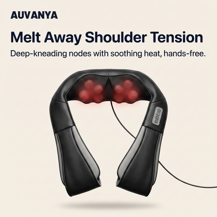 Auvanya Neck & Shoulder Massager — Kneading + Heat